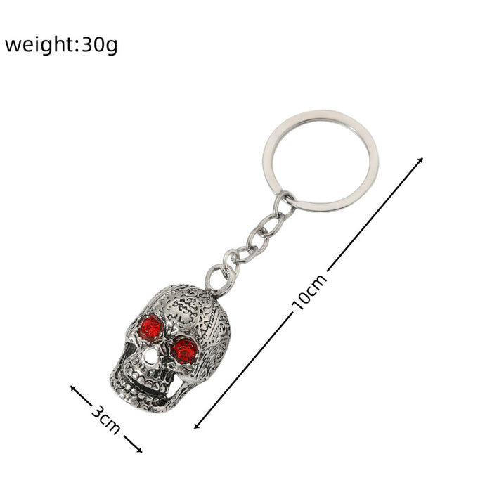 Wholesale Keychains Alloy Skull JDC-KC-RRui006