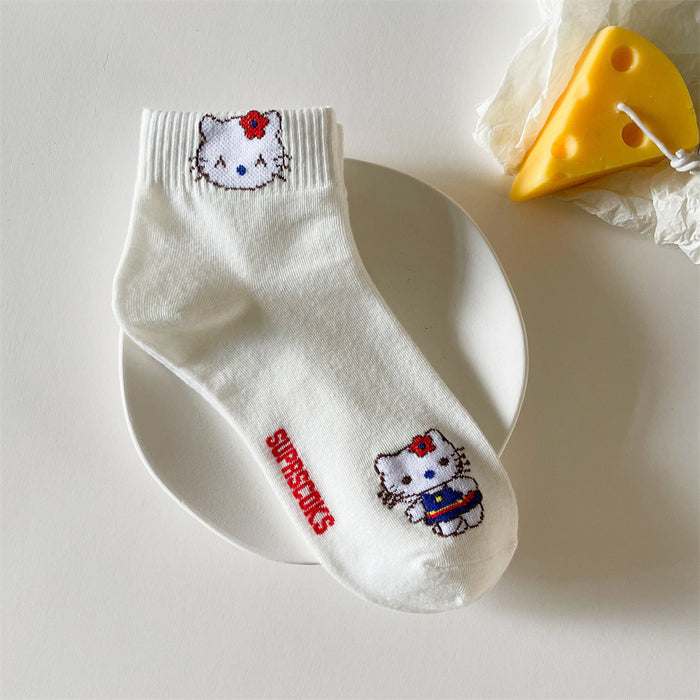 Wholesale summer thin socks women's socks cartoon cute JDC-SK-YMS004