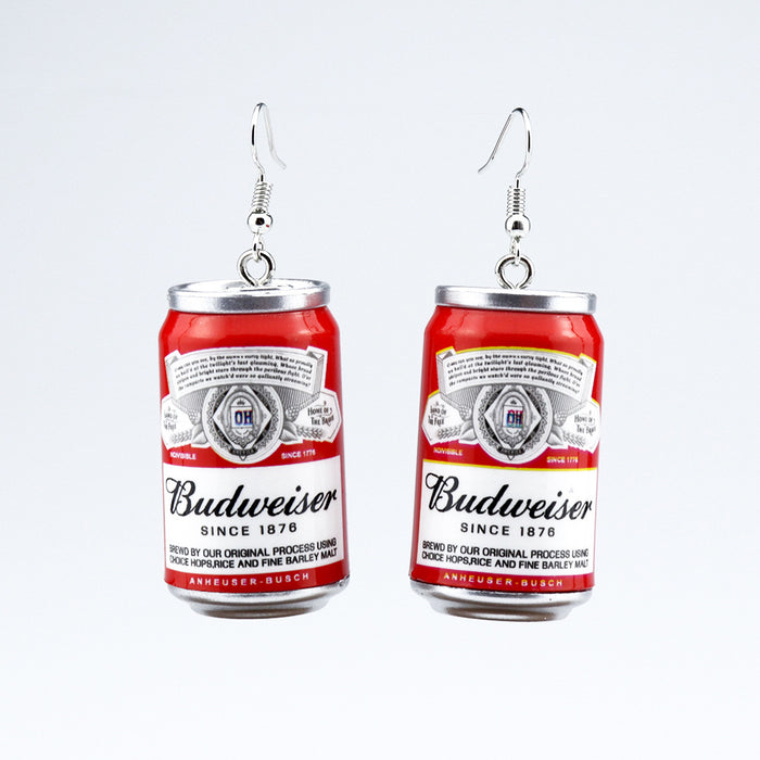 Wholesale Earrings Plastic Beer Cans Cola MOQ≥2 JDC-ES-niqing002