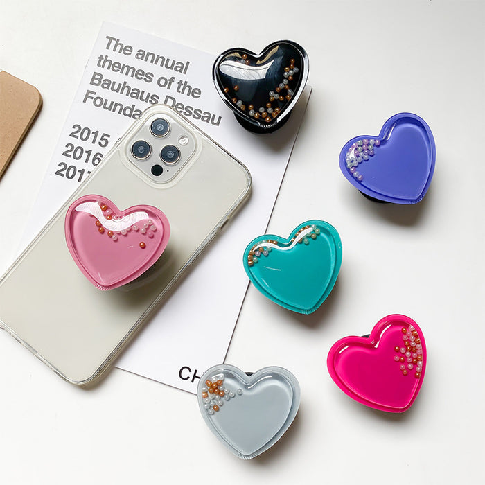 Wholesale Grips Quicksand Heart Phone Holder Mobile Phone Holder JDC-PS-Baiying013