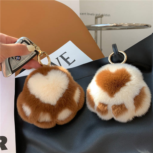 Jewelry WholesaleWholesale Rex Rabbit Real Hair Kitten Claw Bag Ornament Car Keychain JDC-KC-HRS001 Keychains 红日升 %variant_option1% %variant_option2% %variant_option3%  Factory Price JoyasDeChina Joyas De China