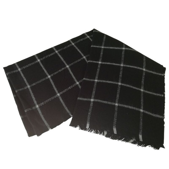 Imitación de bufanda al por mayor Cabalde en blanco y negro Plaido caluroso y grueso JDC-SF-Chand016