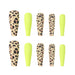 Jewelry WholesaleWholesale Fluorescent Yellow Leopard Print Plastic Nail Stickers 24 Pieces/Box JDC-NS-SHao003 Nail Stickers 上皓 %variant_option1% %variant_option2% %variant_option3%  Factory Price JoyasDeChina Joyas De China