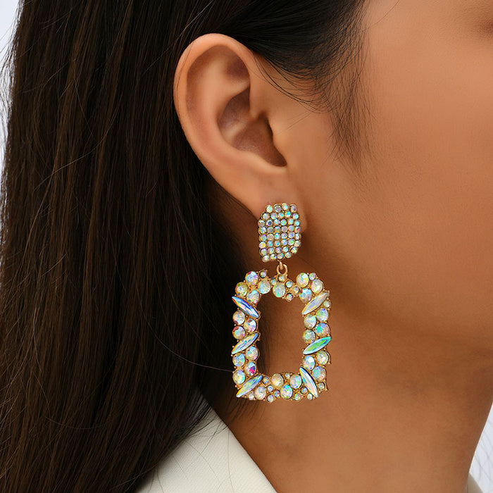 Jewelry WholesaleWholesale geometric square rhinestone earrings JDC-ES-Lai010 Earrings 恋艾 %variant_option1% %variant_option2% %variant_option3%  Factory Price JoyasDeChina Joyas De China