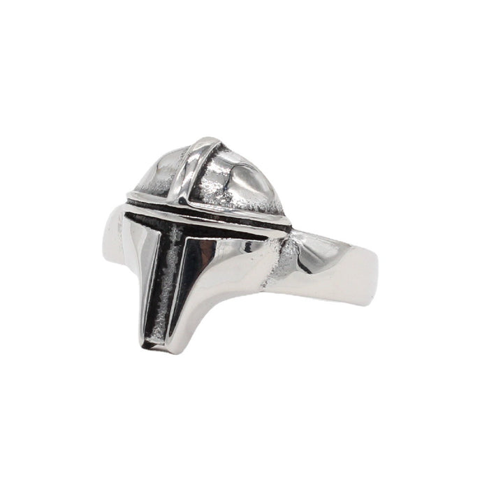 Wholesale Ring Men's Titanium Steel Cross Knight Helmet JDC-RS-PREMZEX006