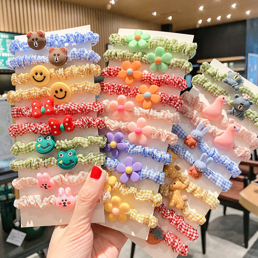 Jewelry WholesaleWholesale cartoon hair band for girls without hurting hair rubber band JDC-HS-HuiDi007 Hair Scrunchies 惠迪 %variant_option1% %variant_option2% %variant_option3%  Factory Price JoyasDeChina Joyas De China
