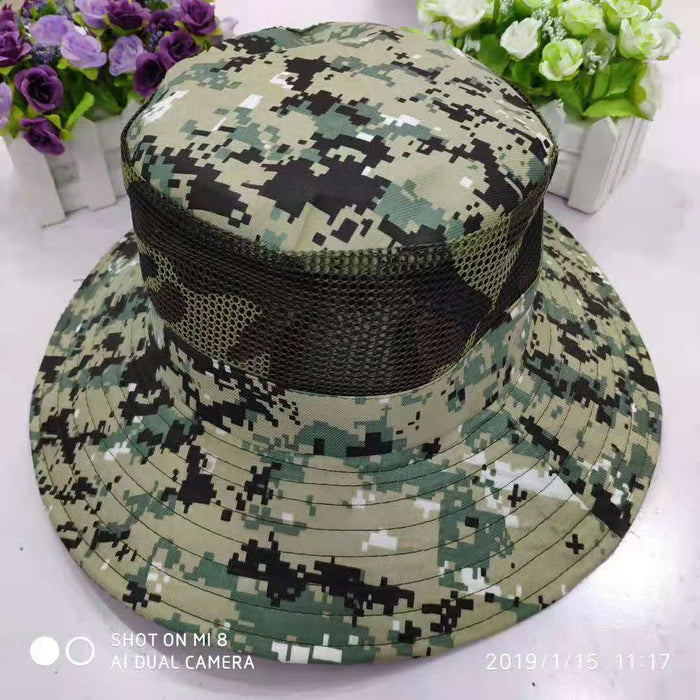 Sombrero de verano de verano al por mayor sombrero de protección solar al aire libre Bad Leisure Camuflage Fishing Hat JDC-FH-Dingb001