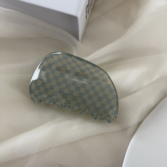 Wholesale Hairpin Acetate Blue Checkerboard Cherry JDC-HC-XYuan002