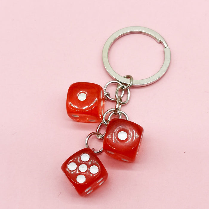Wholesale Keychains Resin Colored Dice JDC-KC-DY025