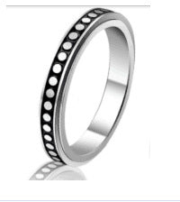 Wholesale Anti-Anxiety Star Moon Titanium Steel Turning Ring JDC-RS-PREMDINGC003
