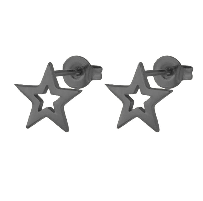 Wholesale Stainless Steel Pentagram Earrings JDC-ES-SS021
