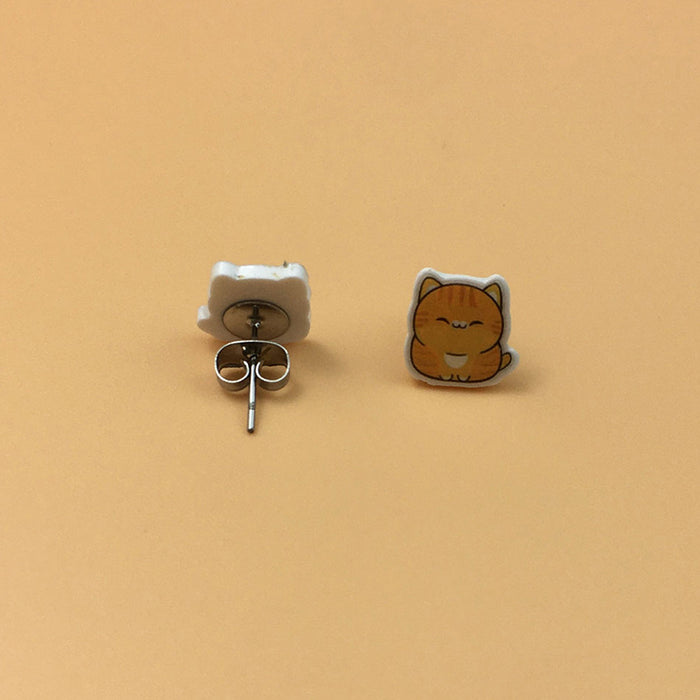 Wholesale Earrings Acrylic Cartoon Asymmetrical Earrings MOQ≥2 (M) JDC-ES-XiangL009