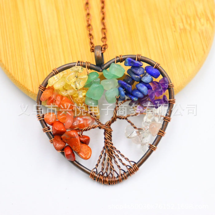 Wholesale 7 Colors Gravel Colorful Necklace JDC-NE-Xinyue002