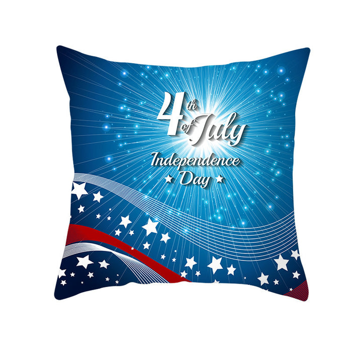 Al por mayor 4 de julio Día de la Independencia de la escasa de almohada de melocotón Impresión MOQ≥2 JDC-PW-Jinze001