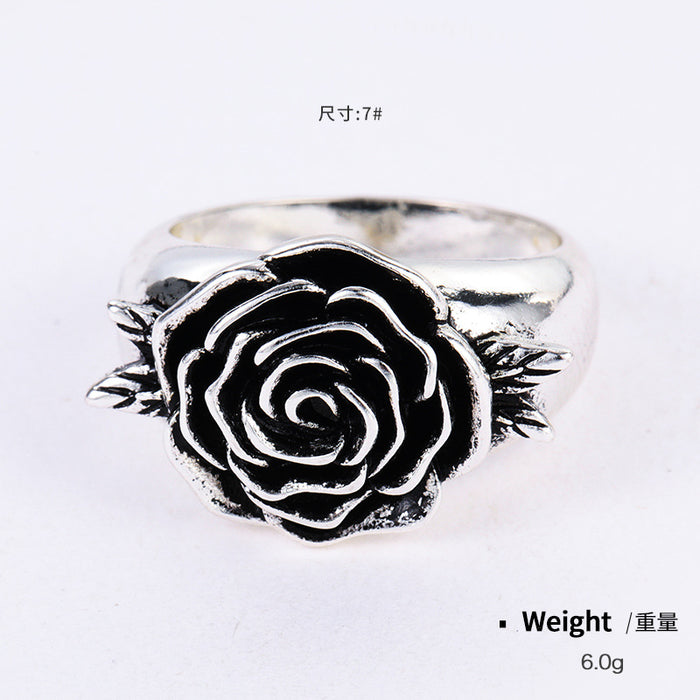 Wholesale Rings Alloy Rose Heart Ring Set MOQ≥2 JDC-RS-KenJ002