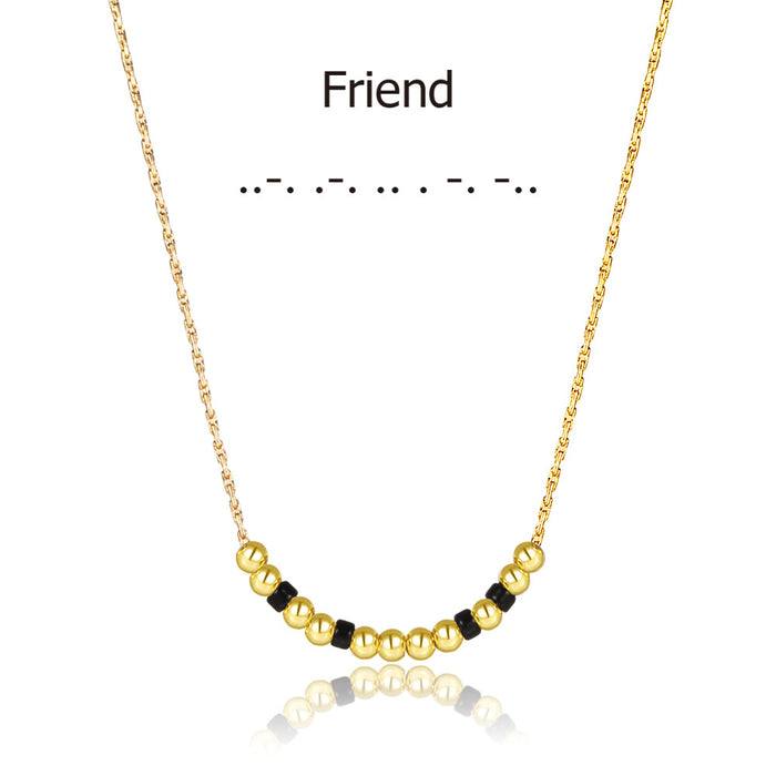 Wholesale Personalized Morse Code Necklace Couples Wild JDC-NE-yunchuan003