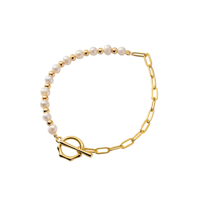 Wholesale bracelet pearl stitching small fresh temperament MOQ≥2 JDC-BT-ManShang005
