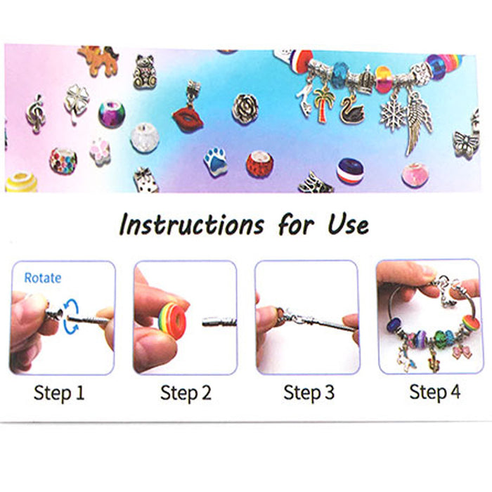 Wholesale Bracelet Alloy Enamel Children's DIY Handmade Crystal Bracelet Set MOQ≥2sets JDC-BT-ZhongF001