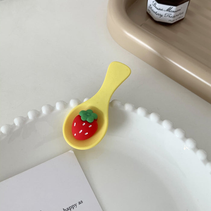 Pastel de plástico al por mayor Spoon Strawberry JDC-HC-HAOF007
