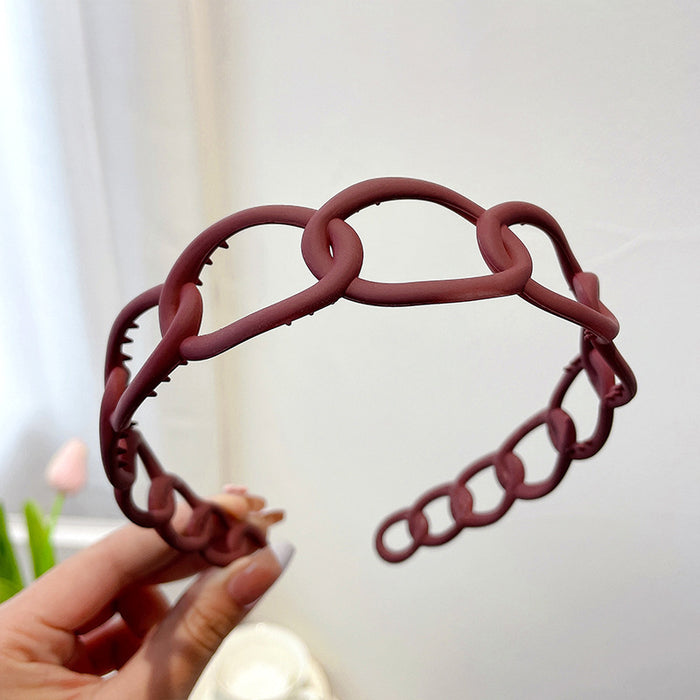 Wholesale headband plastic hollow non-slip MOQ≥2 JDC-HD-ManShang005