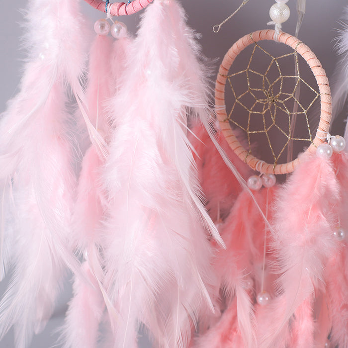 Wholesale Dream Catcher Feather Christmas Gift Girl Heart Dream Catcher JDC-DC-YuLin003