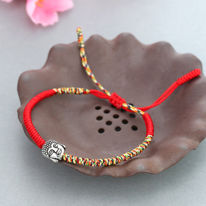 Wholesale King Kong Knot Red Rope Bracelet Hand Braided Buddha bracelet MOQ≥3 JDC-BT-QiuX021