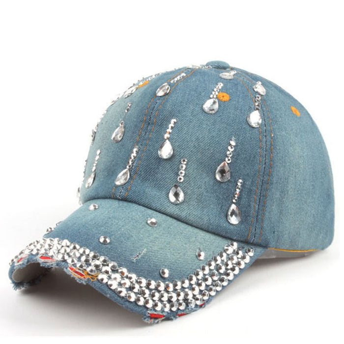 Wholesale Hat Denim Diamond Wash Color Baseball Cap JDC-FH-TMa003