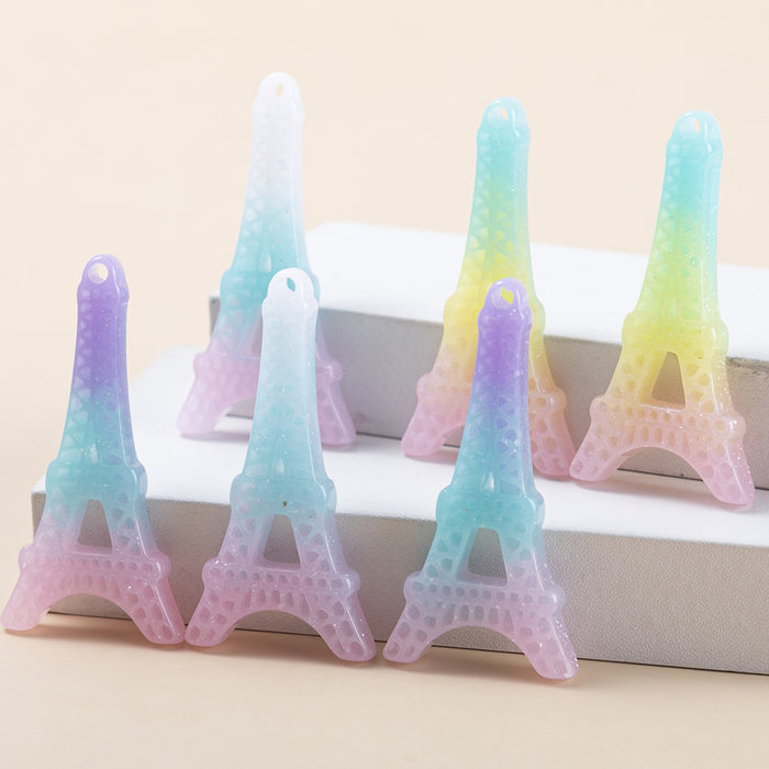 Mayorista Eiffel Tower Keychain a granel plástico DIY 10pcs Moq≥2 JDC-KC-Heyu008