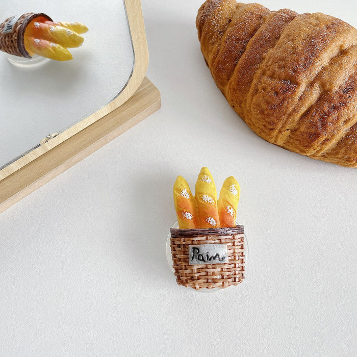 Wholesale 3D French Fries Snacks Mobile Phone Ring Buckle Air Cushion Holder MOQ≥2 JDC-PS-XDS007