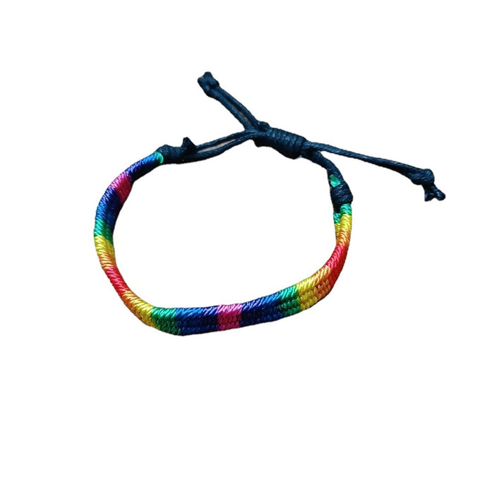 Jewelry WholesaleWholesale LGBT Rainbow Bracelet Manual Weaving JDC-BT-GuangG003 Bracelet 光格 %variant_option1% %variant_option2% %variant_option3%  Factory Price JoyasDeChina Joyas De China