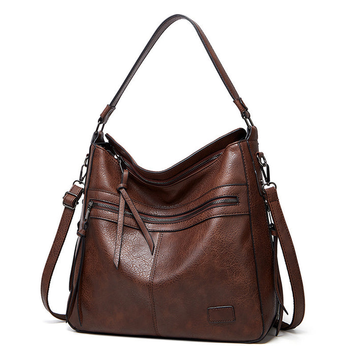 Wholesale Shoulder Bag PU Soft Leather Tote Bag Large Capacity Diagonal JDC-SD-Sijie004