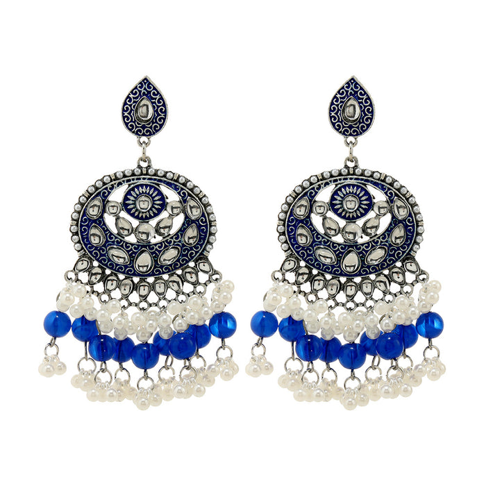 Wholesale Ethnic Earrings Boho Rice Beads Pearl Tassels JDC-ES-LY024