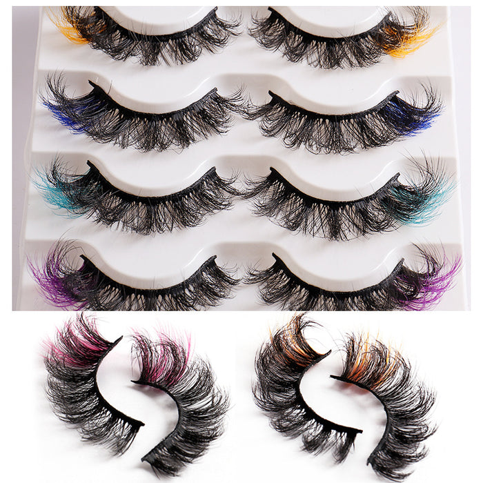 Wholesale High Imitation Color Mink Hair False Eyelashes JDC-EY-JST003