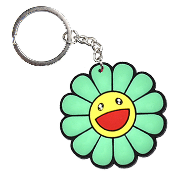 Wholesale Keychains PVC Sunflower Cartoon MOQ≥10 JDC-KC-RYY014