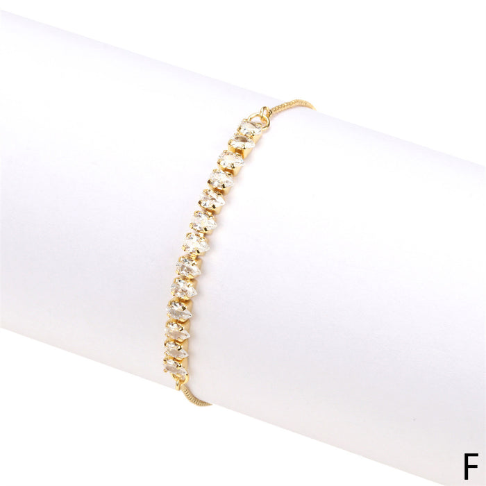 Wholesale simple square copper studded diamond temperament bracelet JDC-BT-TianY003