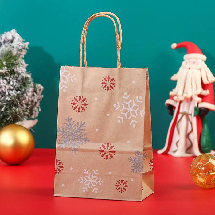 Bolsa de regalo al por mayor Kraft Paper Christmas Portable Gift Bag Moq≥12 JDC-GB-Ganrui014