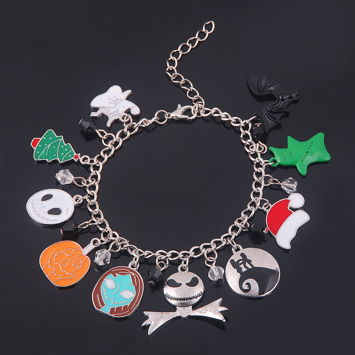 Wholesale skull Pumpkin witch Christmas hat combination bracelet JDC-BT-MuM004