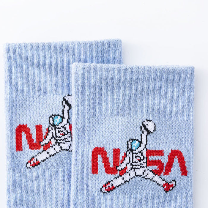 Wholesale Sock cotton astronaut trapeze joint breathable sweat MOQ≥5 JDC-SK-FuW001