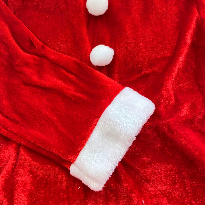 Disfraz de Navidad de terciopelo de oro rojo al por mayor más Santa Santa JDC-CTS-JIAQ001