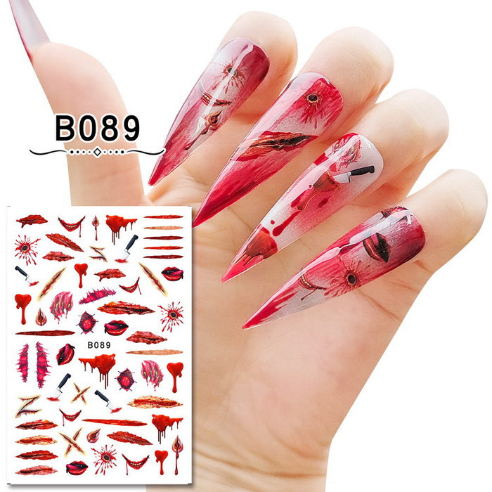 Wholesale Eco Resin Halloween Series Nail Stickers JDC-NS-Jinjia001