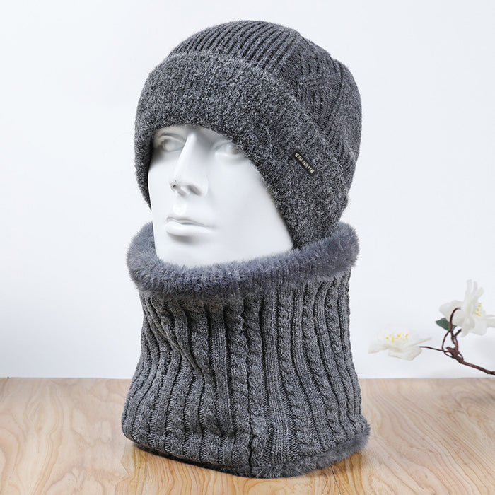 Wholesale Hat Wool Blend Warm Knit Scarf Suit MOQ≥2 JDC-FH-TZ003