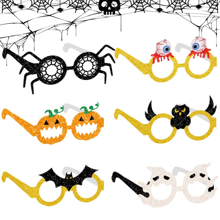 Wholesale Decorative Halloween Funny Pumpkin Ghost Eyeball Spider Glass Frame MOQ≥10 JDC-DCN-MYS003