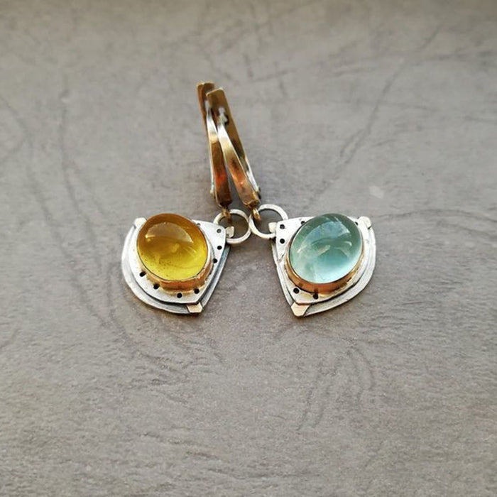 Wholesale Earrings  Alloy Opal MOQ≥2 JDC-ES-ShuangJ002