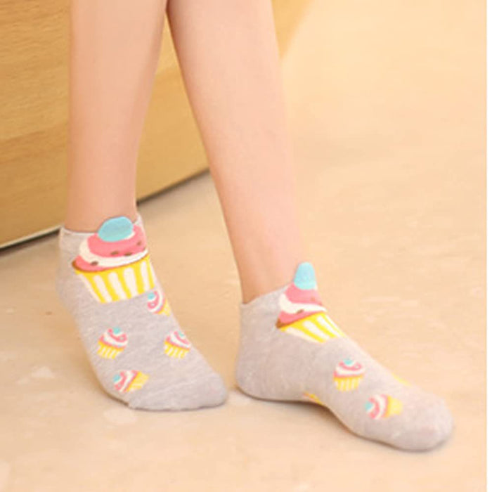 Calcetines de algodón al por mayor calcetines pequeños calcetines de botes moq≥10 jdc-sk-zqb008