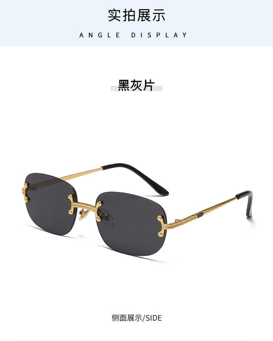 Wholesale Frameless Vintage Metal Color Filter Sunglasses MOQ≥2 JDC-SG-BoL007