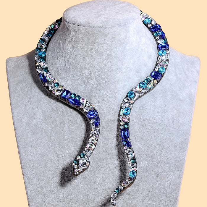Diamantes de collar al por mayor Diamantes zodiacas de la serpiente animal jdc-ne-yyb002