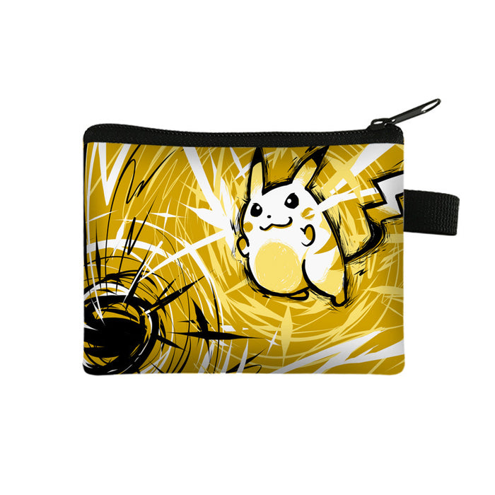 Wholesale game peripheral polyester coin purse pikachu printing JDC-WT-Rongfei001