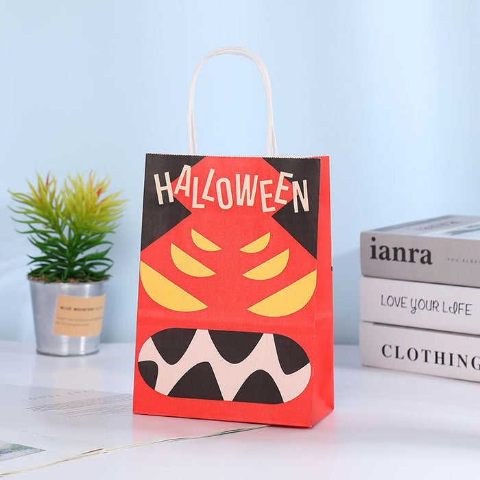 Wholesale Gift Bag Kraft Paper Halloween Portable Gift Bag MOQ≥12 JDC-GB-Ganrui013