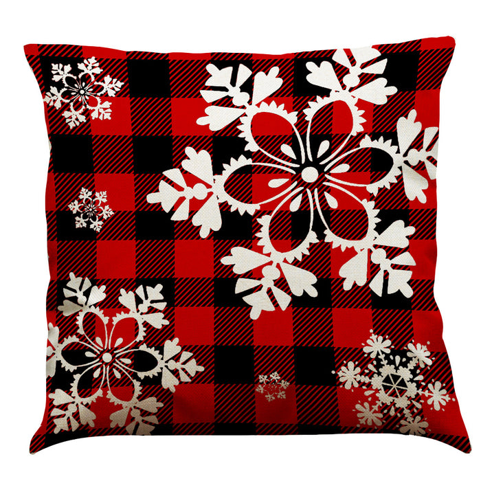 Wholesale Christmas Cotton Linen Pillowcase MOQ≥3 JDC-PW-Yuer004