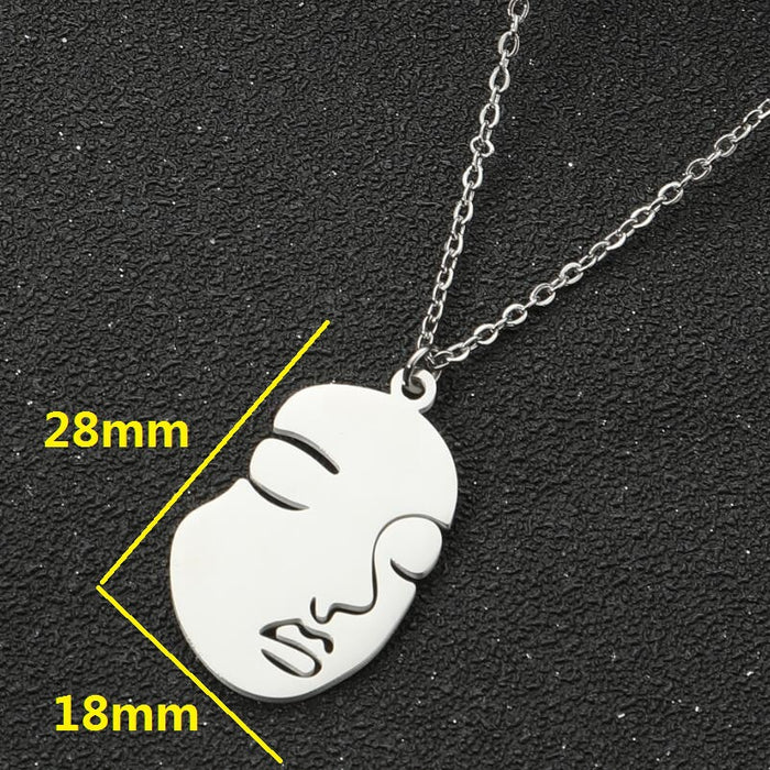 Wholesale pattern pendant necklace small fresh ins style collarbone chain JDC-NE-S008